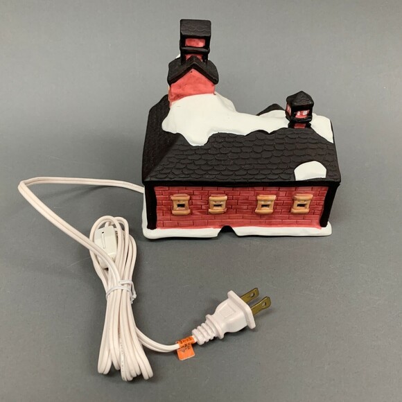 Collectibles Porcelain Lighted Fire Company No 5 Station - Picture 3 of 6